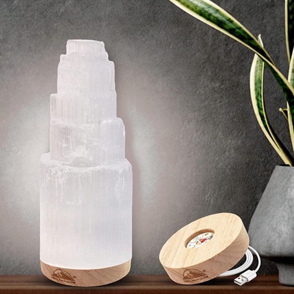 Genuine selenite crystal lamp - Picture 3 of 10